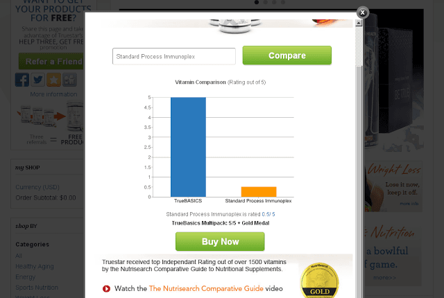 Compare vitamins and supplements