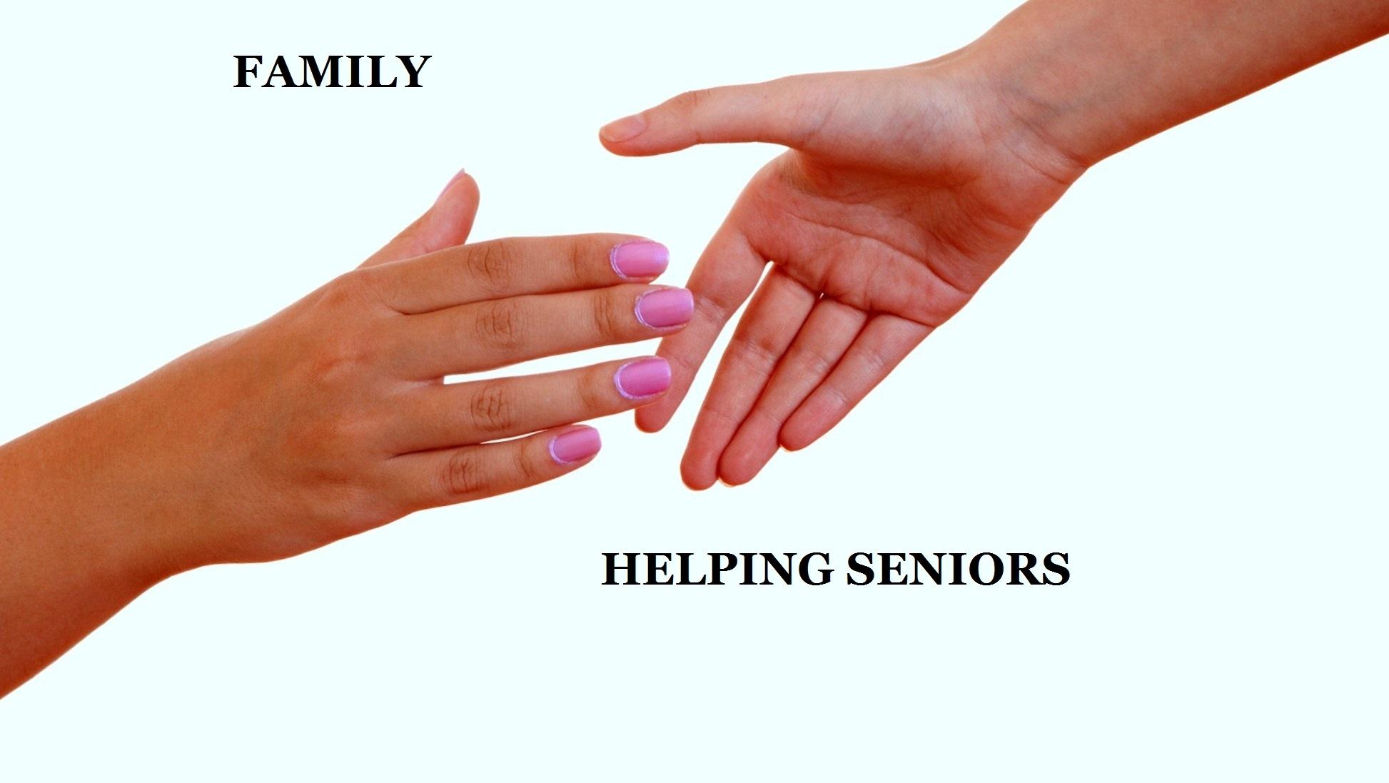 Family Helping Seniors