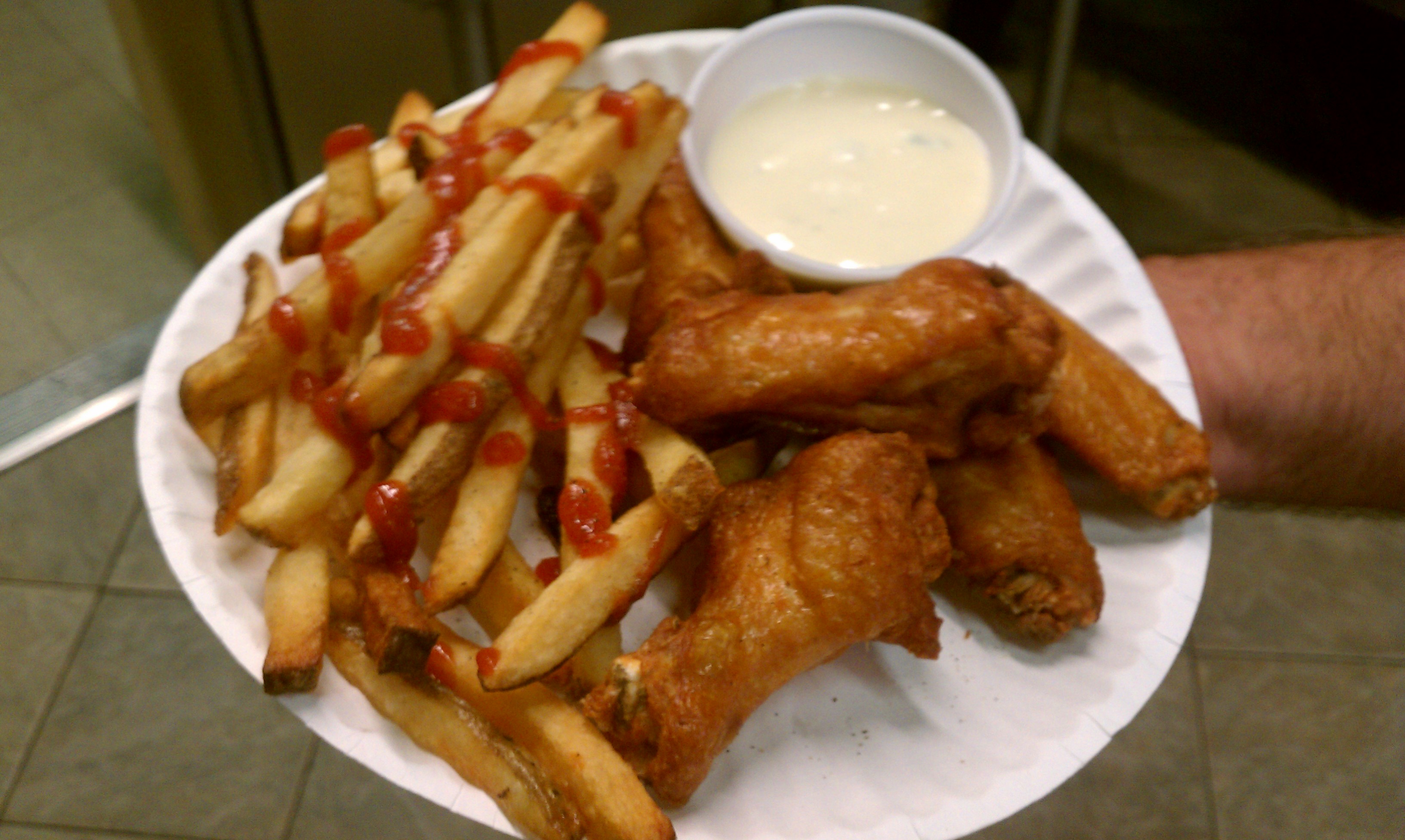 Wings and fries