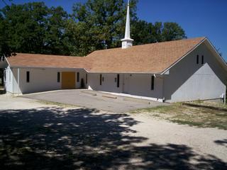 Church sits on top of the hill behind BCM Storage