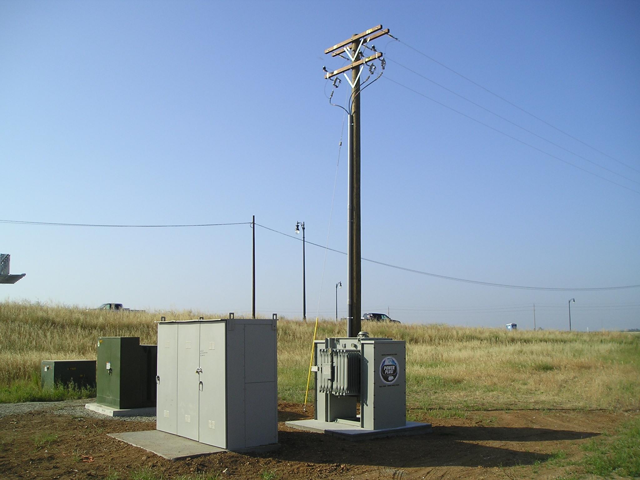 208V to 4KV transformer and power pole