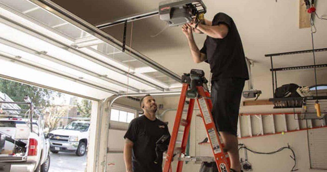 Garage door repair person