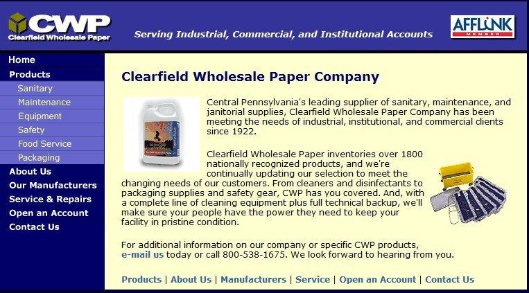 Clearfield Wholesale Paper Co