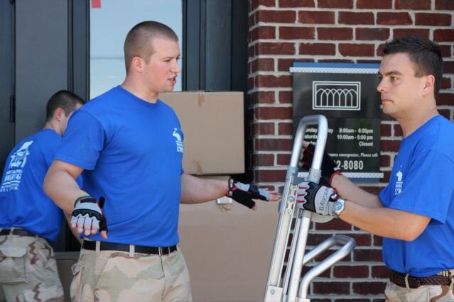 Two Marines Moving