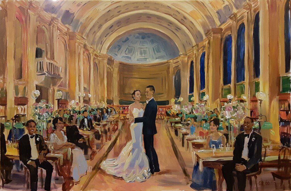 Live Event Wedding Painting By Vesna