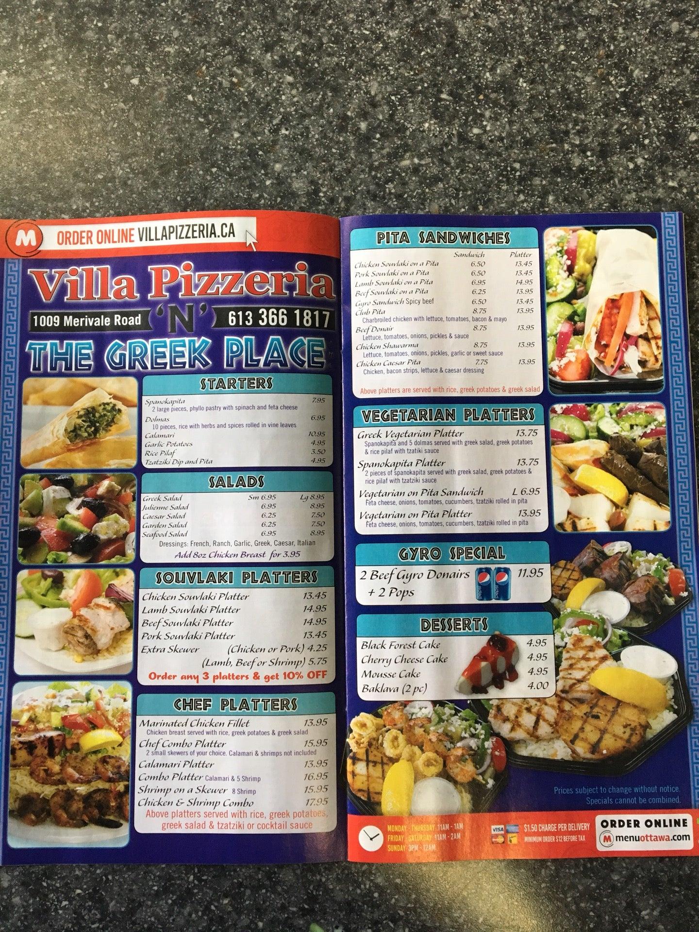 Villa Pizzeria N the Greek Place