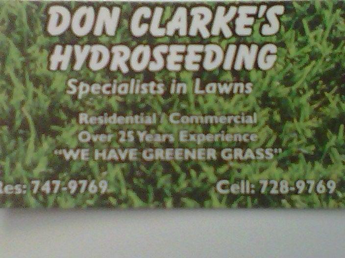 Don Clarke's Hydroseeding