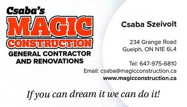 Csaba's Magic General Contractor & Renovations Inc