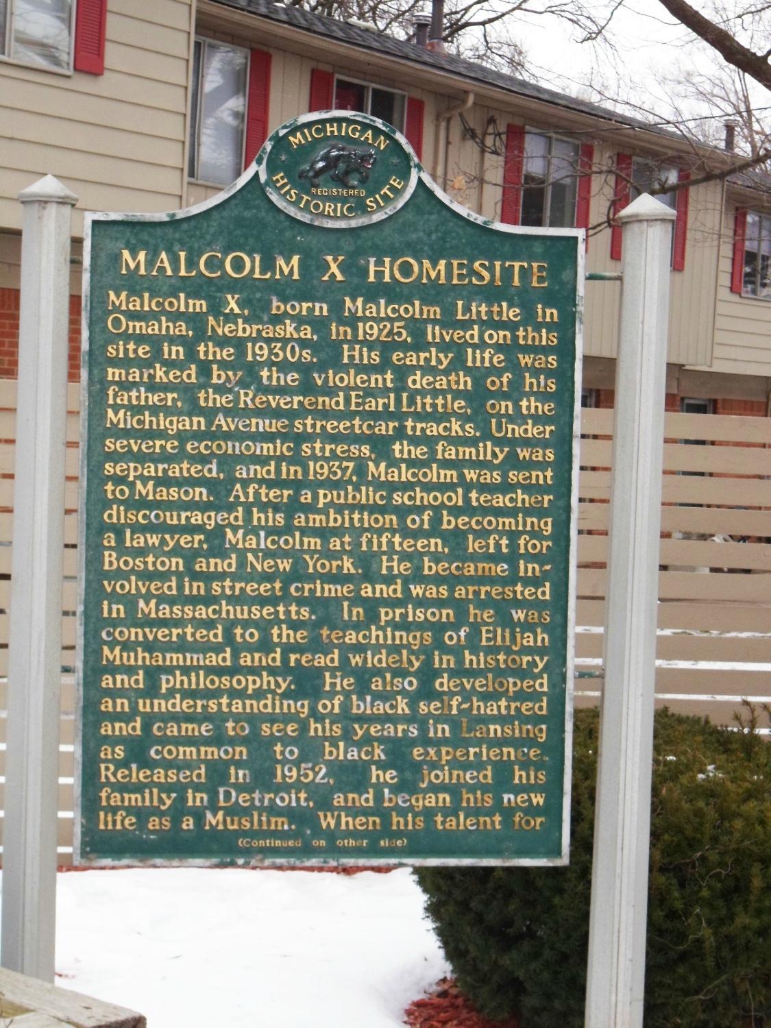 Malcolm X  Homesite Historical Marker