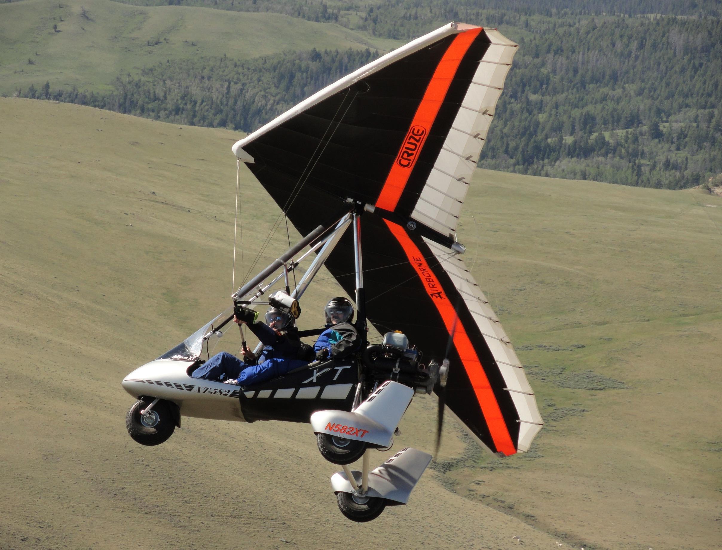 Airborne Over Cody Powered Hang Gliding