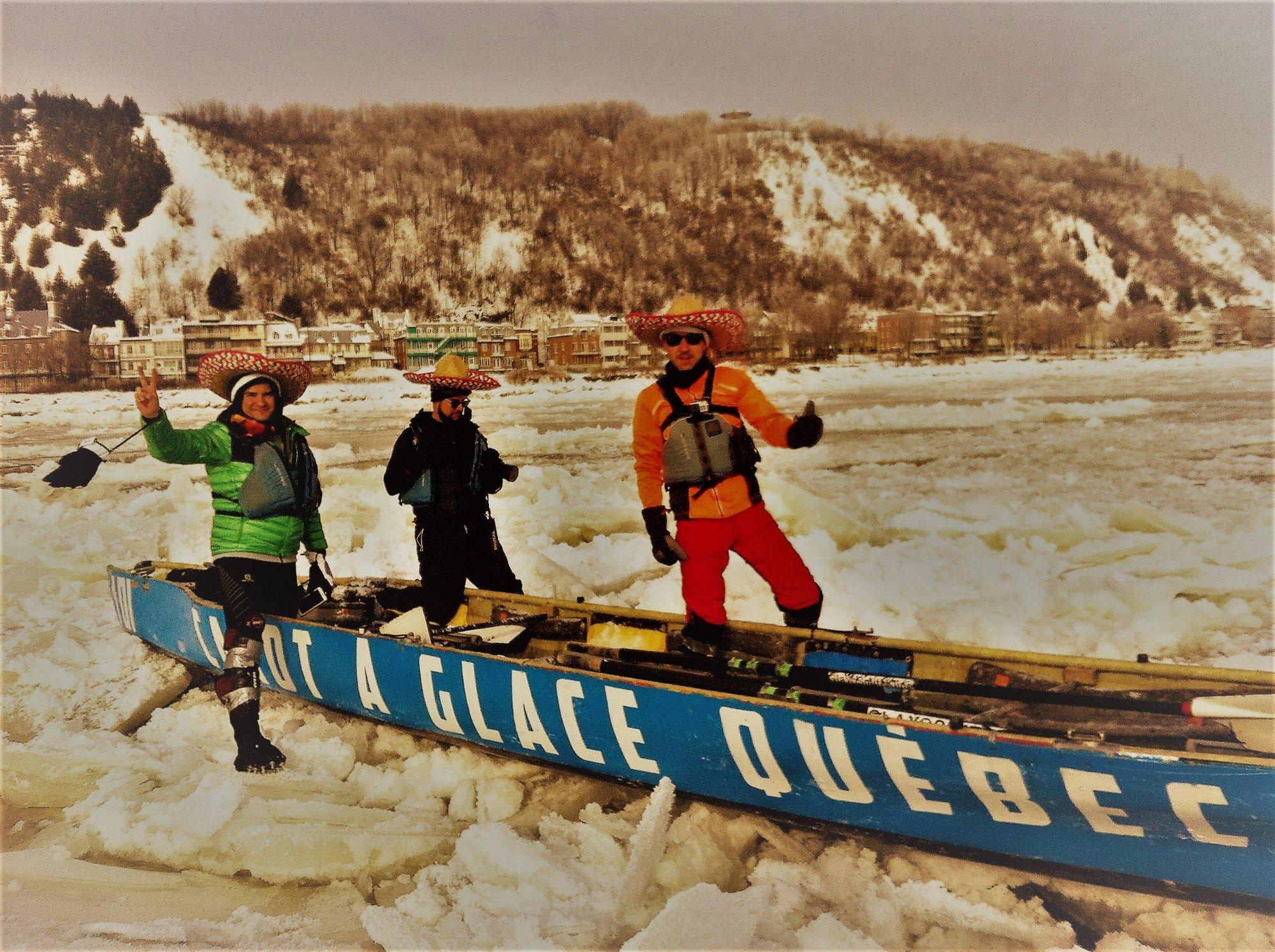 Quebec Ice Canoeing