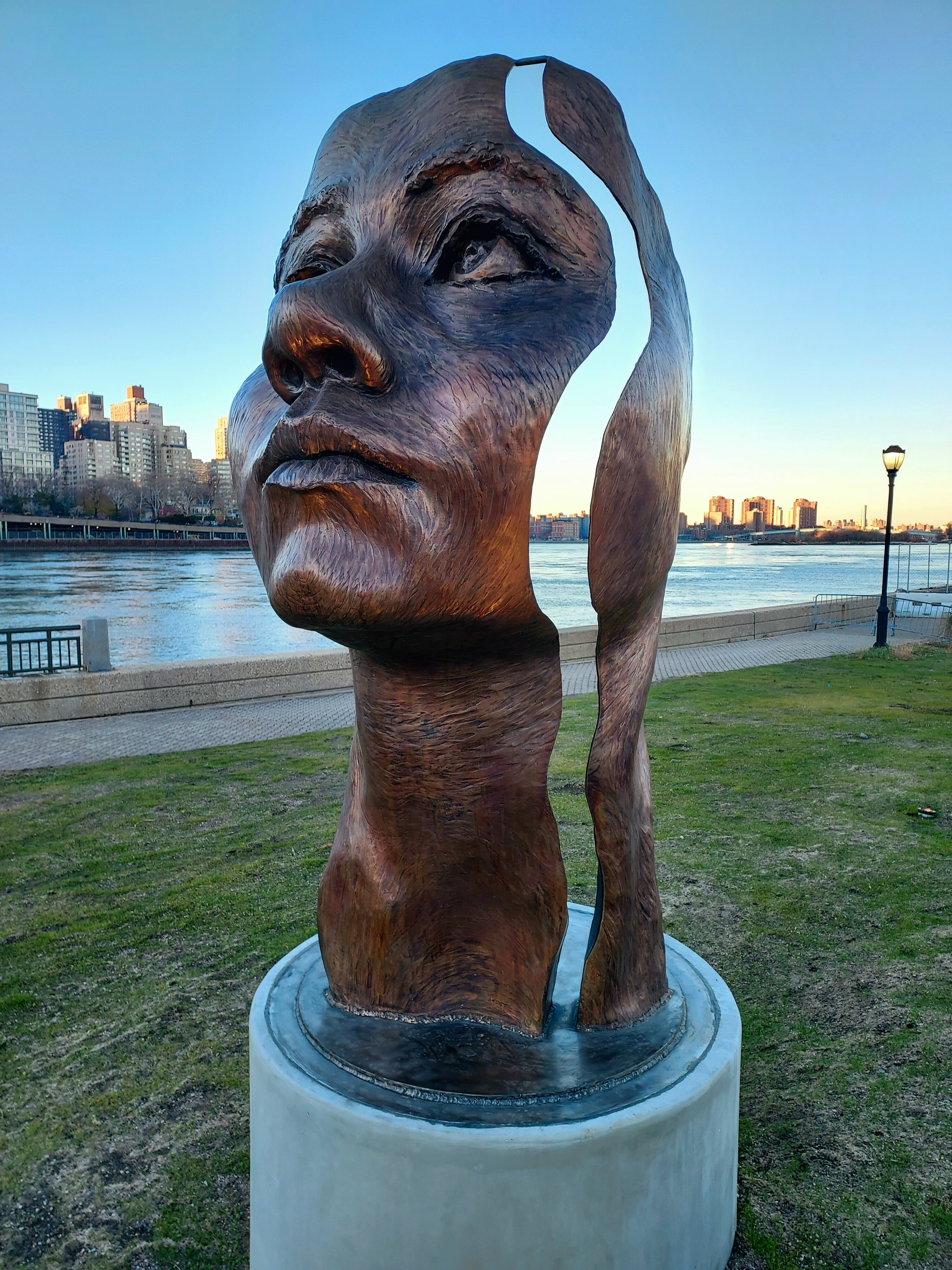 The Girl Puzzle Monument honoring Nellie Bly