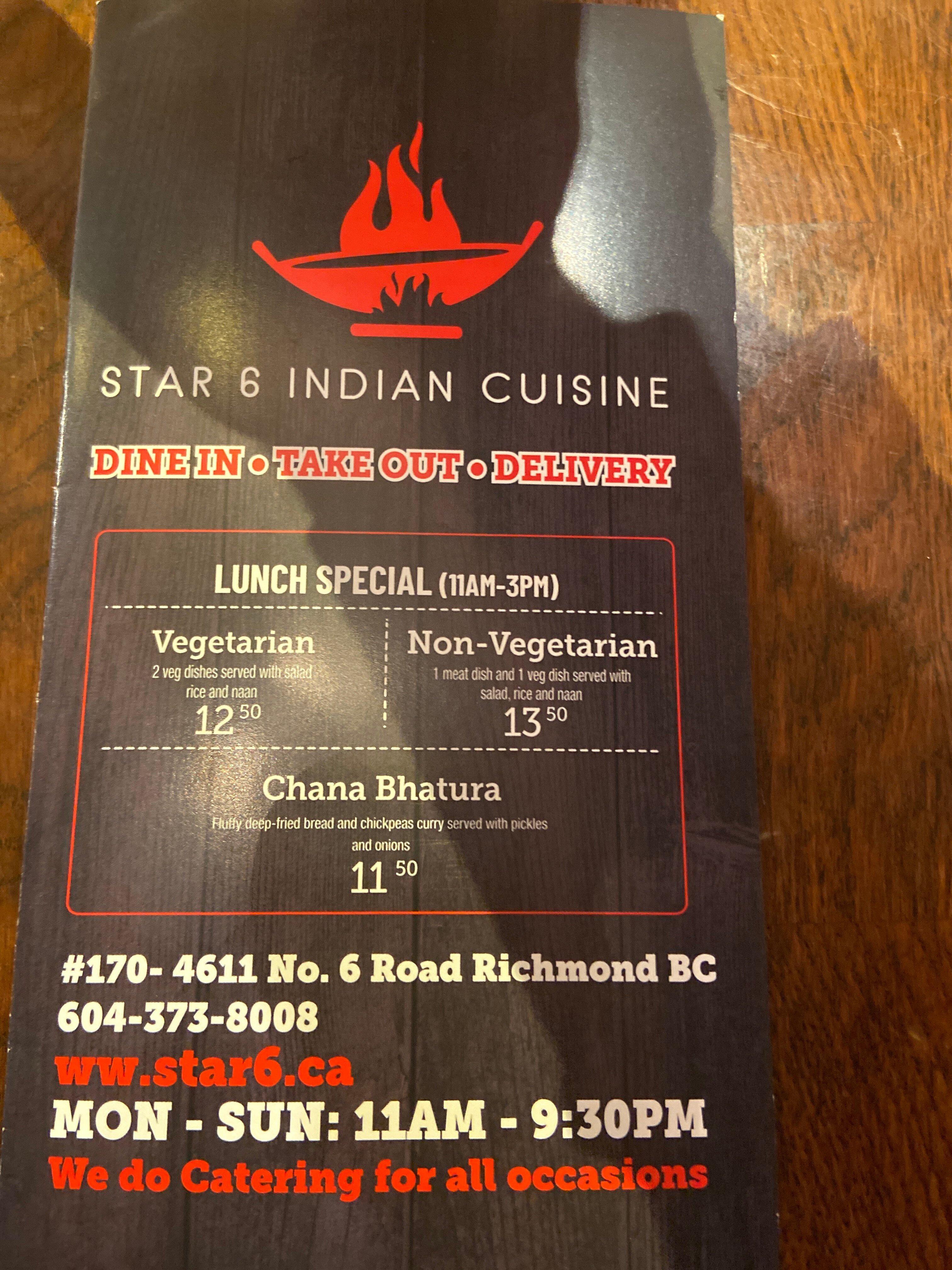 Star 6 Indian Cuisine