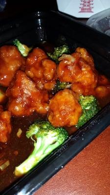 General tso chicken after I devoured most of it!!!