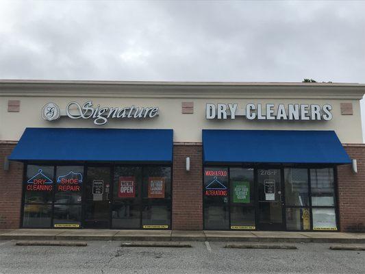 Street view of our cleaners off Hwy 16, next to the Wendy's!