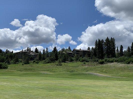 View of WorldMark Wyndham from the 10th hole