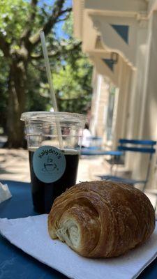 Coffee and croissant