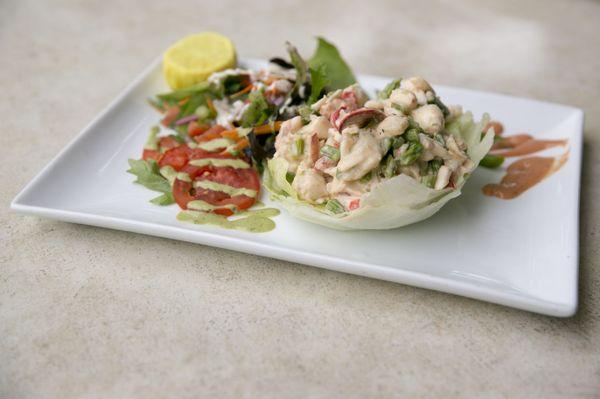 Lobster salad, its mixed with jumbo lump crab meat and tossed in a sweet thai chilli