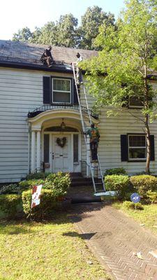 Repaired yankee gutters, put new metal edging on the yankees, replaced damaged slate and cleaned the gutters on this home in Paterson, NJ.