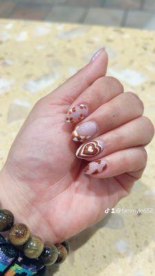 Acrylic, shellac, nail art, fall nails