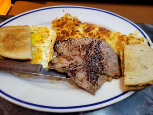 Steak and eggs