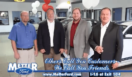 The Metter Ford Management team. Ben Service Manager, Larry Tomlinson Sales Manager, Daniel Redding Sales Manager, Tim Redding Owner.