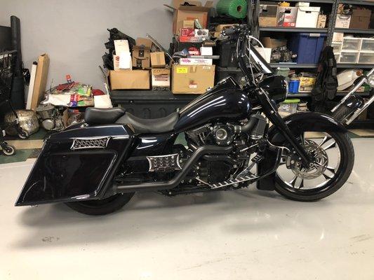 Customers turbo Road King. Nice bike !!