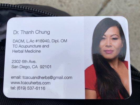 Dr Thanh Chung 2302 6th ave.  san diego 92101