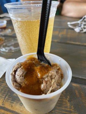 Pork, grits and a delicious cider