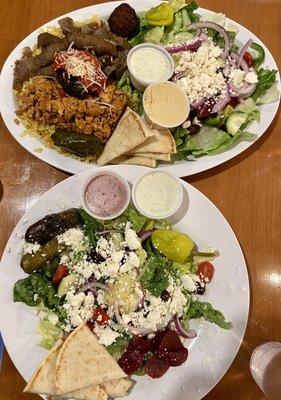 GIANT Greeko's Mixed Platter and Greeko's Signature Salad