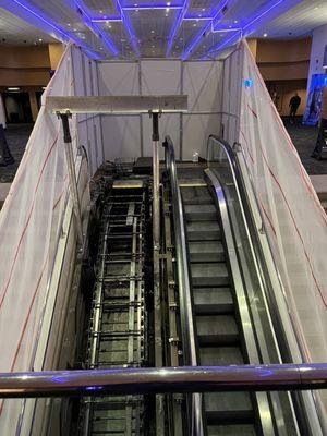 They're putting new escalators!