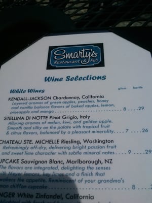 wine list