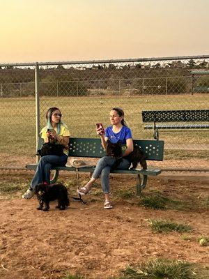 Individual on the right was telling us to leave the park with hostility.