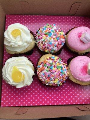 Lemon, vanilla sprinkle, pink vanilla