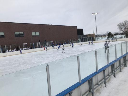 Outdoor rink next to the main arena.