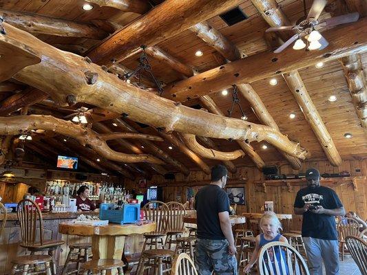 Inside dining area and bar