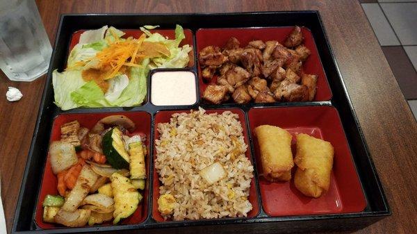 Chicken hibachi bento box! Very good!