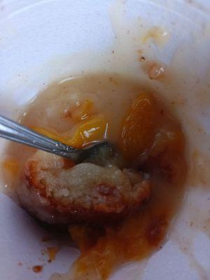 Warm Homemade Peach Cobbler, ate most of it when I realized I forgot to take a pic