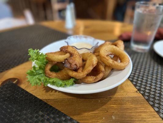 Onion rings, made from scratch.