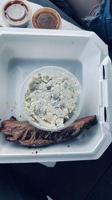 Brisket and potato salad(delicious!)