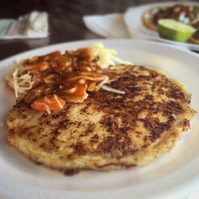 Pupusa de Queso -- COMFORTS. Eat it as an appetizer before the tacos.