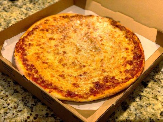 Delicious cheese pizza!