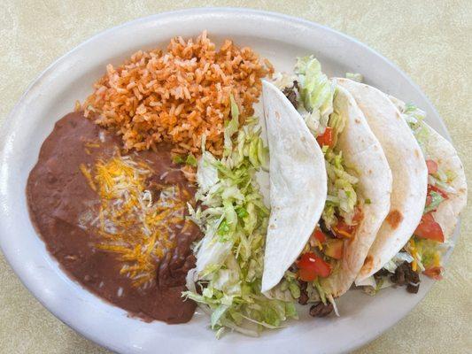 Steak taco plate