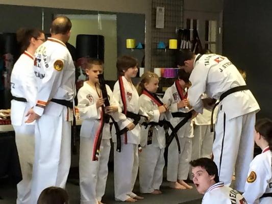 Black belt testing at ATA Karate Denver