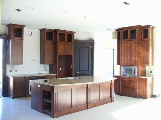 Custom built kitchen.