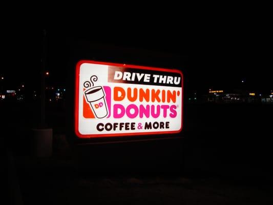 Dunkin' Donuts Signage Up Close, Thornton Location.  March 14th 2014.