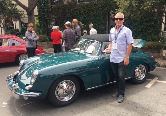 1962 Porsche 356B 2000GS Carrera Cabriolet Fjord Green/Grey restored by European Collectibles 1st in class Concours on the Ave Carmel 2017