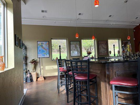 The bar area. I think it's even nicer looking upstairs.