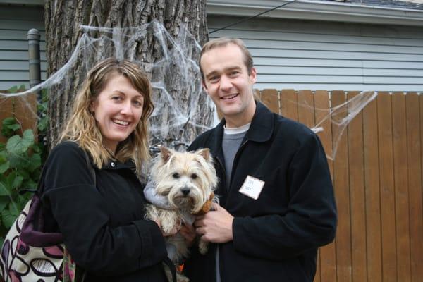 Azzy and family at the Earth Pups Howl-o-ween Party.