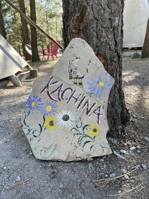 Kachina Teepee site sign